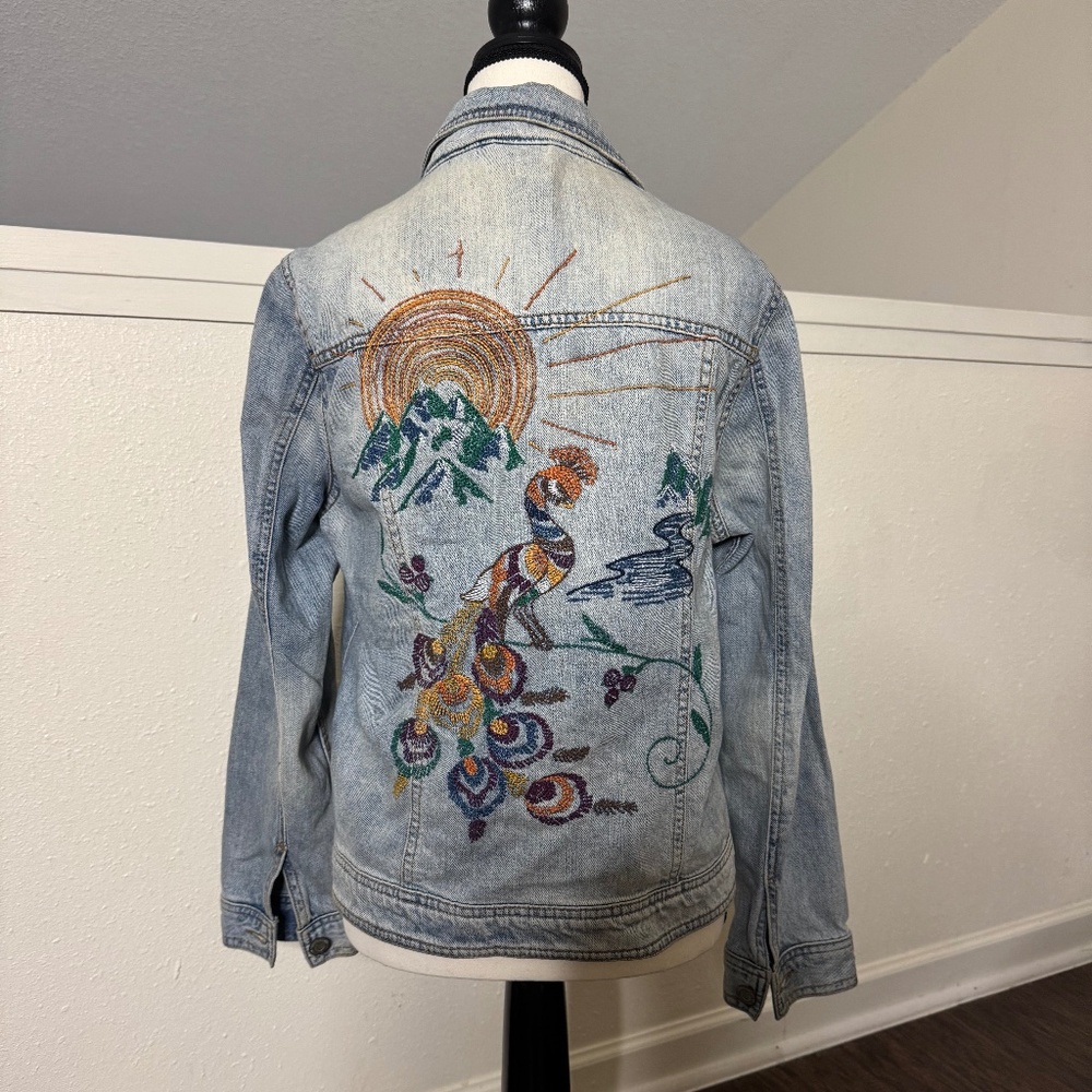 Vintage embroidered denim jacket